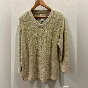 St. John’s Bay Vintage Linen Blend Sweater Size L
